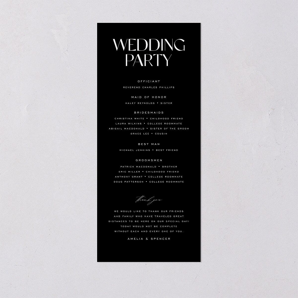 Together Wedding Programs Gold Licorice Signature