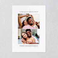 Elegant Heart Wedding Invitations Pure White Signature Blank No Standard