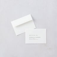 Elegant Date Wedding Response Cards Pure White Signature Standard