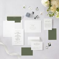 Classic Stack Wedding Invitations Dark Camo Signature Blank No Standard