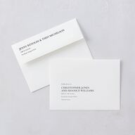 Magazine Cover Save the Date Cards Licorice Signature smooth Blank No Standard