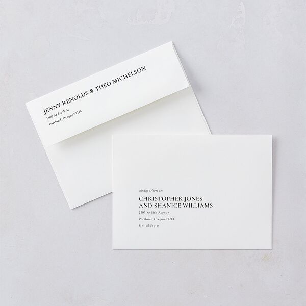 Magazine Cover Save the Date Cards Licorice Signature smooth Blank No Standard