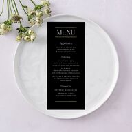 Estate Menus Gold Pure White Signature