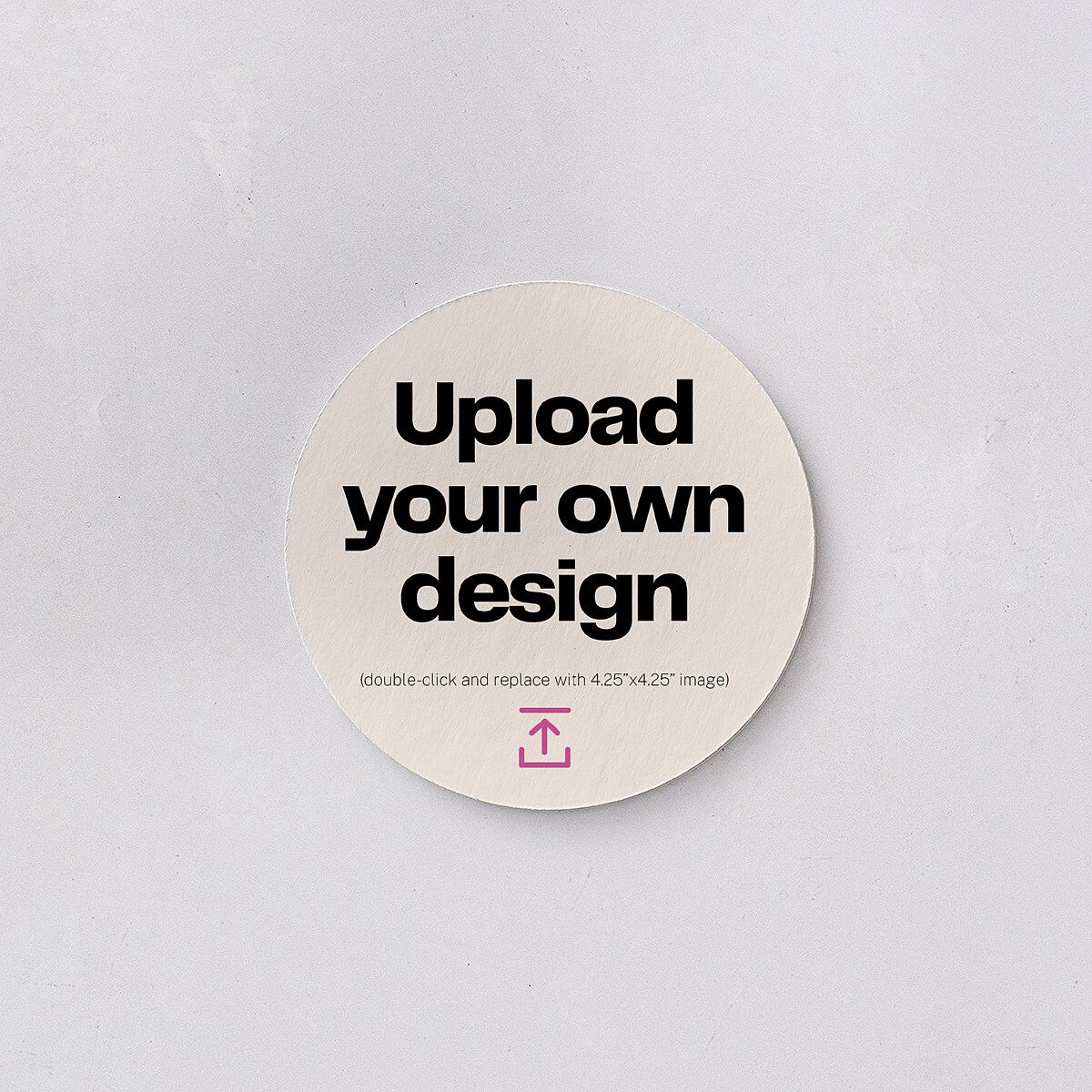 Upload Your Own Design Portrait Photo Wedding Day Coasters Pure White Cardboard Circle
