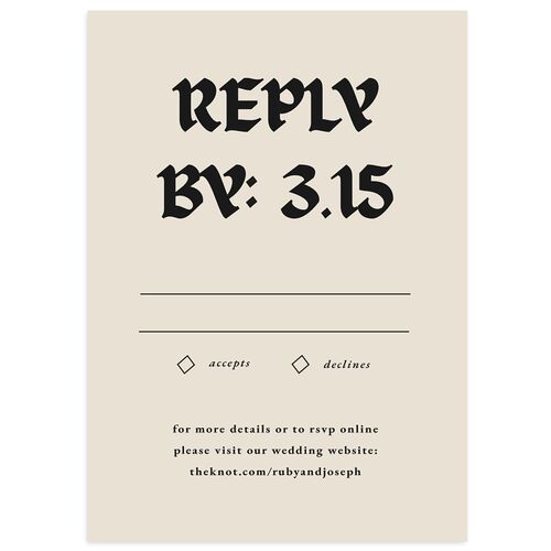 Gothic Fantasy Photo Wedding Response Cards Charcoal Signature Standard