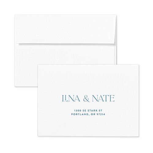 Hawaiian Tropical Orchid Oval Wedding Response Card Standard Envelopes White Sapphire Return Address Signature Standard