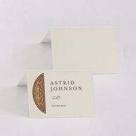 Intricate Vintage Place Cards Tan Signature