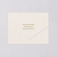 Elegant Typography All-in-One Wedding Invitations Gold Signature Light Both Recipient and Return Addresses No