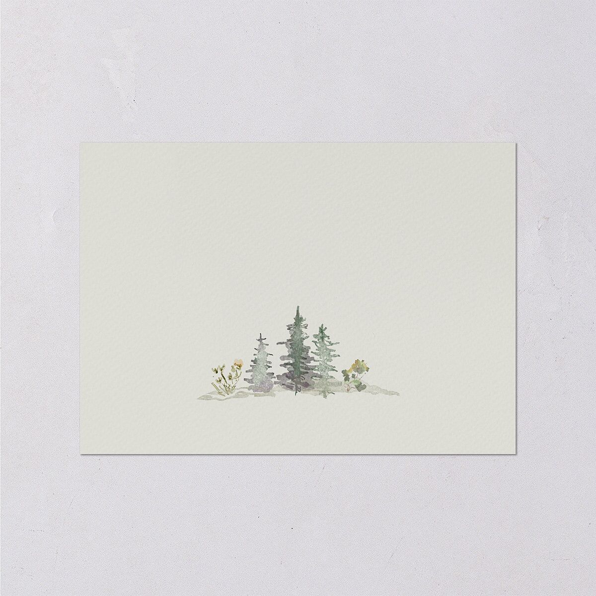 Elegant Mountain Border Wedding Enclosure Cards Meadow Signature Standard