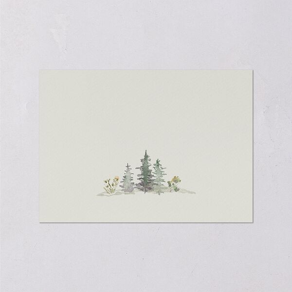 Elegant Mountain Border Wedding Enclosure Cards Meadow Signature Standard