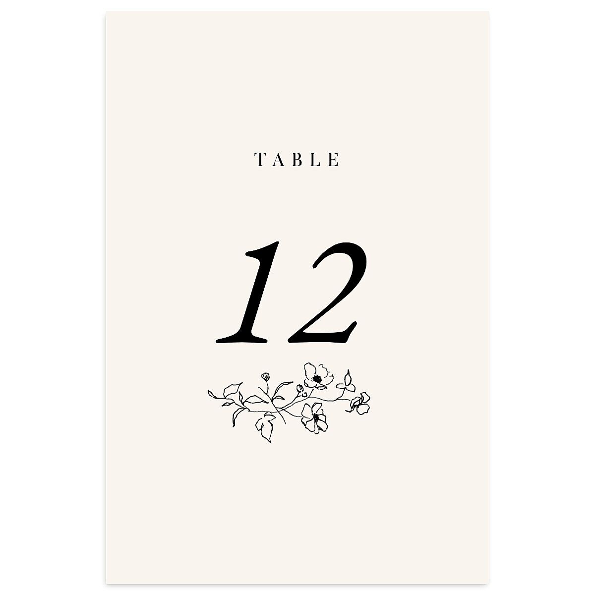 Elegant Minimal Table Numbers