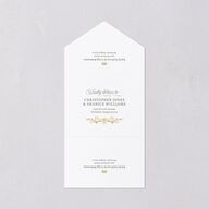 Vintage Regency Monogram Frame Foil All-in-One Wedding Invitations Pure White Signature Light Both Recipient and Return Addresses No
