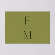Modern Initials Rehearsal Dinner Invitations Olive Signature Blank Standard