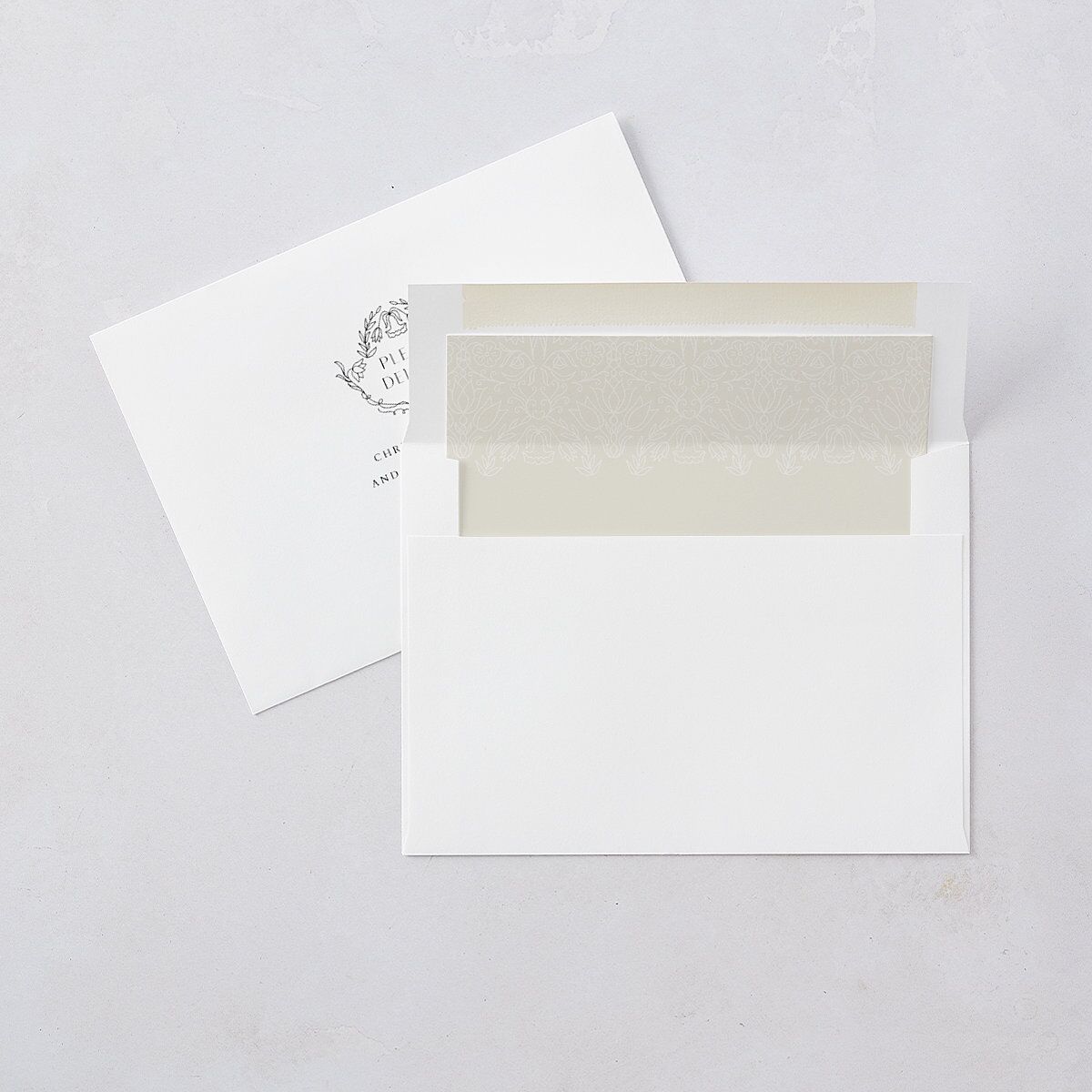 Ornate Regency Save the Date Cards Gold Bisque Signature smooth Blank No Standard