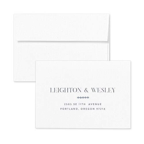 Western Tapestry Response Card Envelopes White Standard Linen Return Address Signature