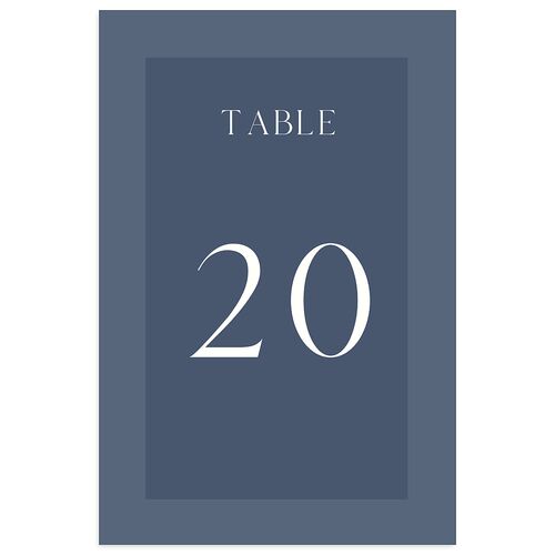 Manhattan Table Numbers Moody Blue Signature