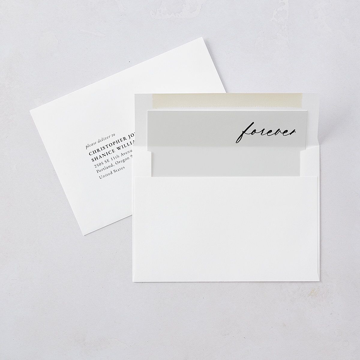 Vertical Names Wedding Invitations Pure White Signature Blank No Standard