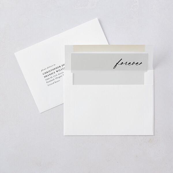 Vertical Names Wedding Invitations Pure White Signature Blank No Standard