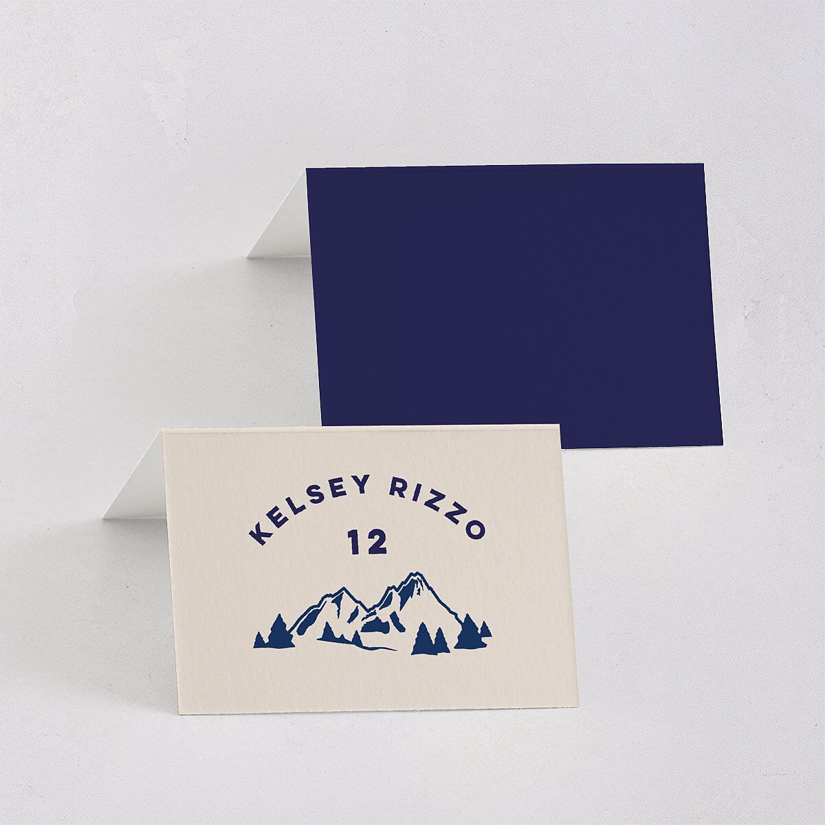 Adventure Icon Place Cards Navy Signature