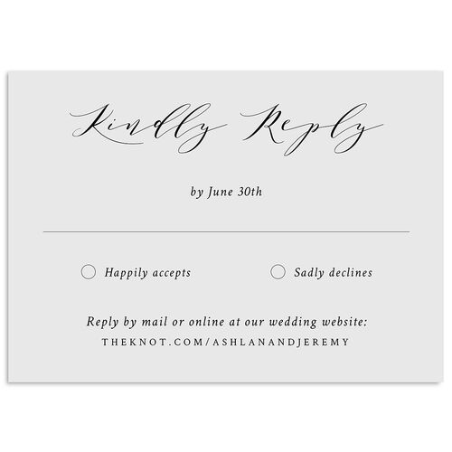 Simply Elegant Wedding Response Cards Pale Blue Signature Standard