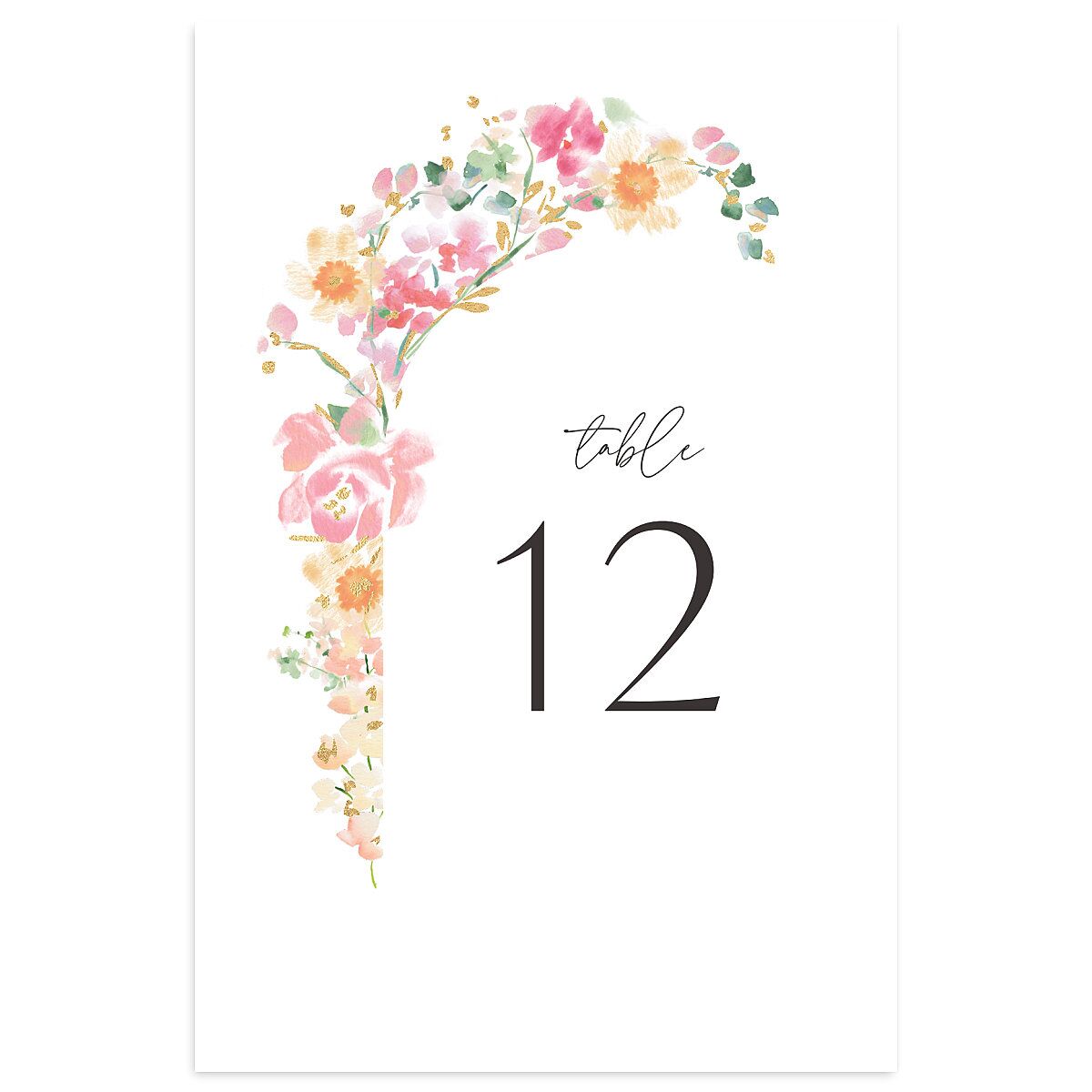 Pastel Arch Table Numbers