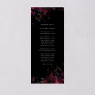 Midnight Floral Wedding Programs Gold Raspberry Signature