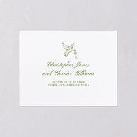 Elegant Italian Toile All-in-One Wedding Invitations Greenery Signature Light Both Recipient and Return Addresses No