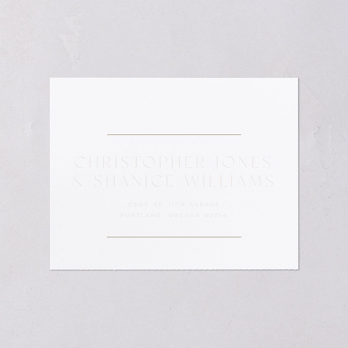 Surround All-in-One Wedding Invitations Mist Signature Light Both Recipient and Return Addresses No