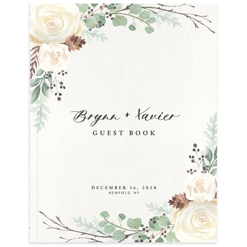Rustic Botanical Wedding Guest Book Thyme