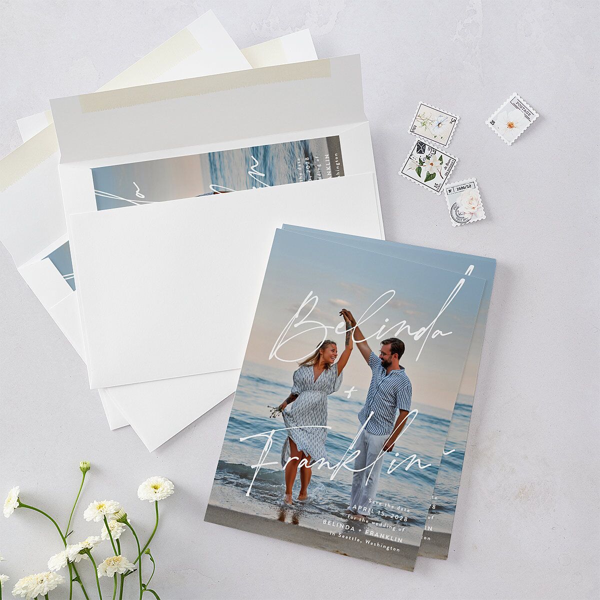 Names Save The Date Cards — view 5