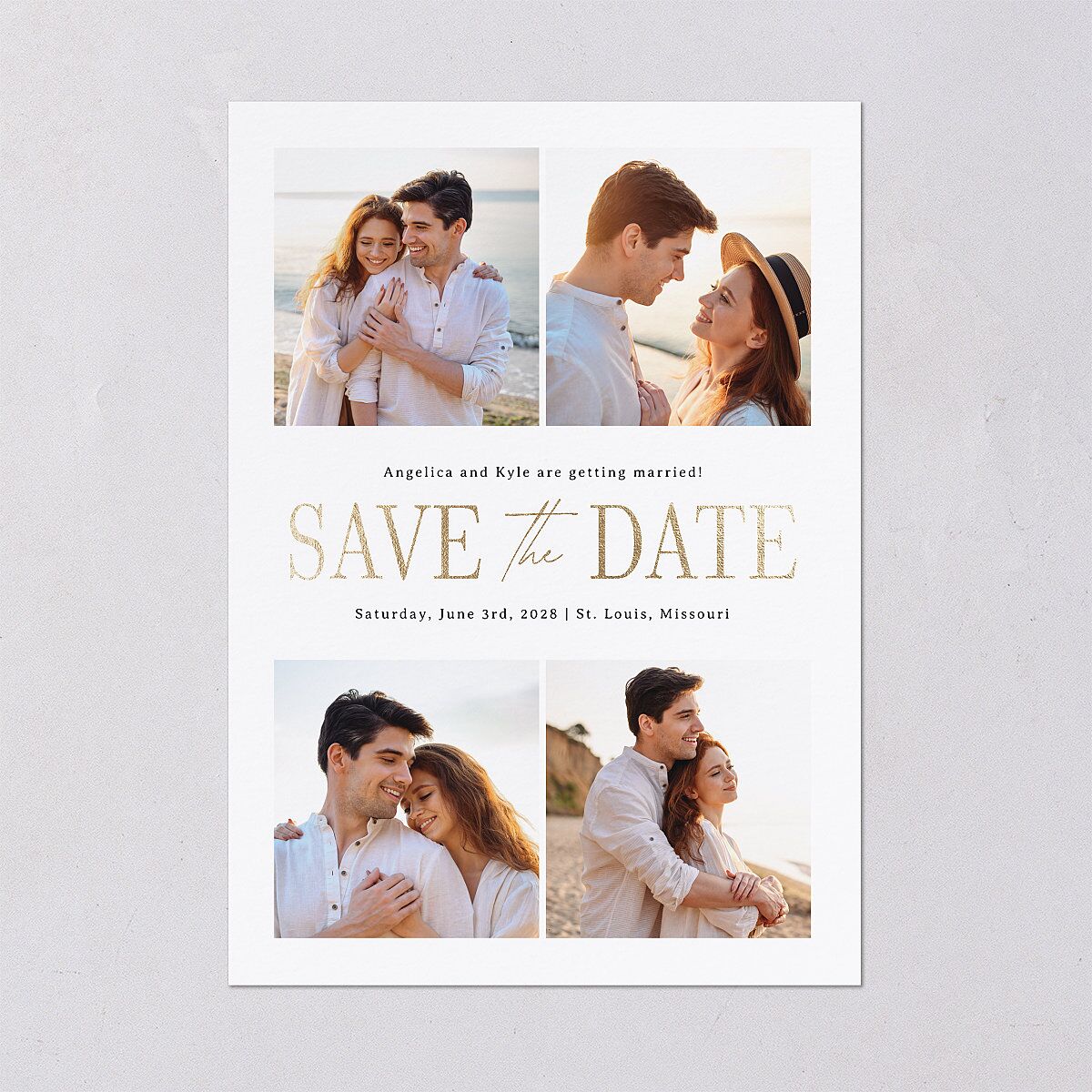 Classically Gilded Save the Date Cards — view 2