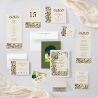 Medieval Renaissance Wedding Invitations Moss Signature Blank No Standard