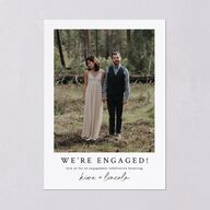 Captured Love Engagement Party Wedding Invitations Pure White Signature Blank No Standard