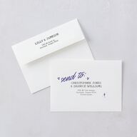 Mood Board Save the Date Cards Sapphire Signature smooth Blank No