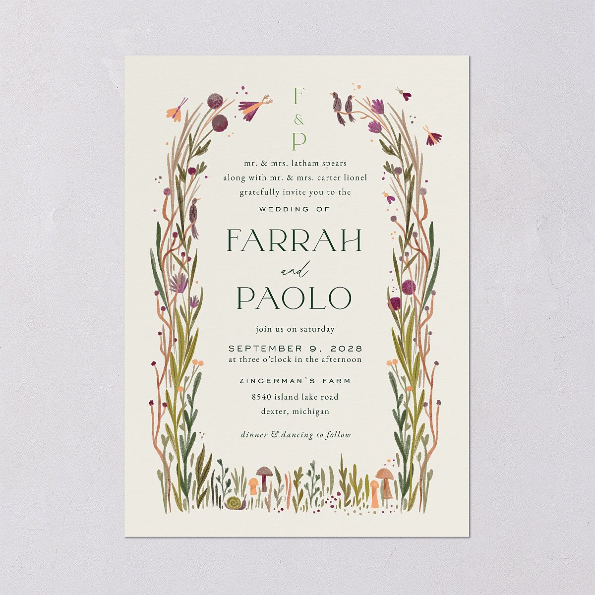 Mushroom Magic Wedding Invitations — view 2