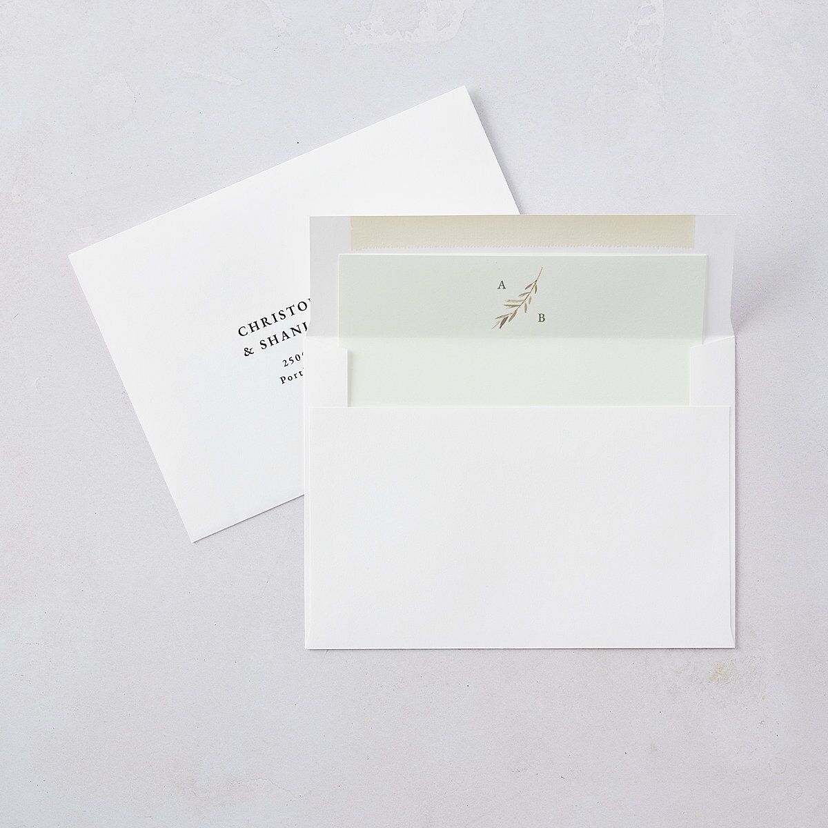 Holiday Greenery Frame Envelope Liners — view 1