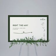 Hand Drawn Recipe Standard Direction Sign Large Dark Camo Standard Indoor Foam Core L Direction