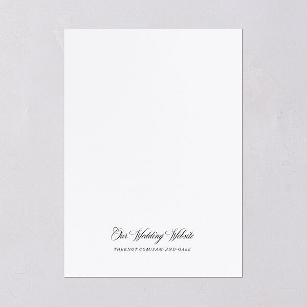 Monogram Flourish Foil Wedding Invitations Pure White Gold Signature Blank No Standard