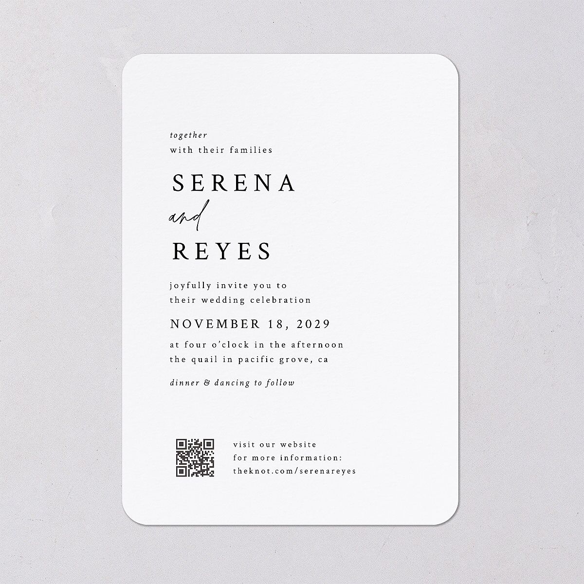 Captured Love Wedding Invitations Pure White Signature Blank No Rounded