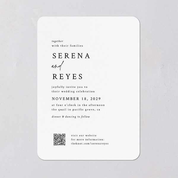 Captured Love Wedding Invitations Pure White Signature Blank No Rounded