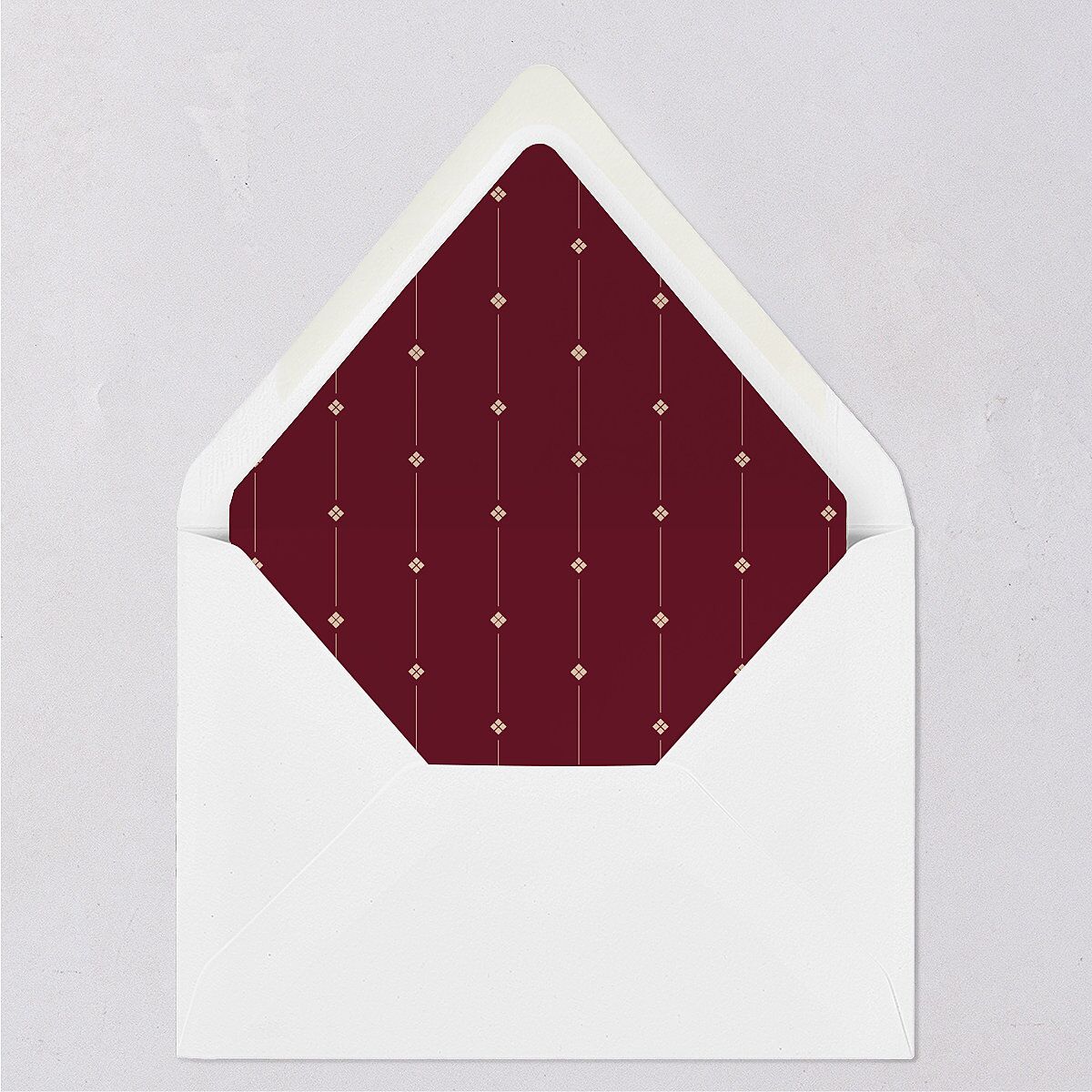 Whimsical Hand Drawn Bow Euro Envelope Liners Burgundy Luxe