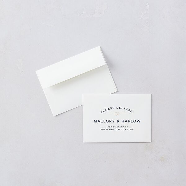 Western Denim Wedding Response Card Standard Envelopes White Standard Moody Blue Return Address Signature