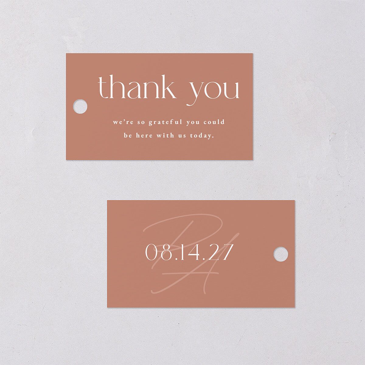 Striking Scene Favor Gift Tags Dusty Rose Signature