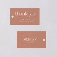 Striking Scene Favor Gift Tags Dusty Rose Signature