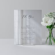 Eucalyptus Frame Mirrored Acrylic Favor Tabletop Sign X-small Pure White Mirrored Acrylic XS Tabletop Favor Standard