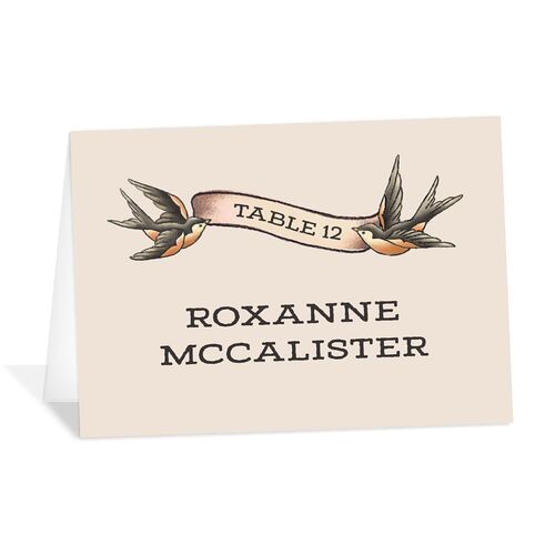 Til Death Tattoos Place Cards Copper Signature