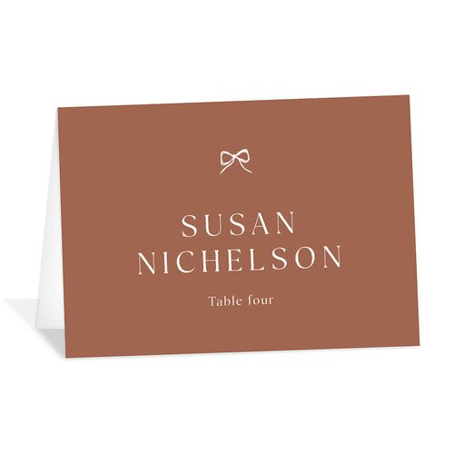 Simple Boho Flowers Place Cards Copper Recycled