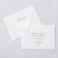 Wildflower Photo Save The Date Card Euro Envelopes White Lilac Both Recipient and Return Addresses Luxe Signature