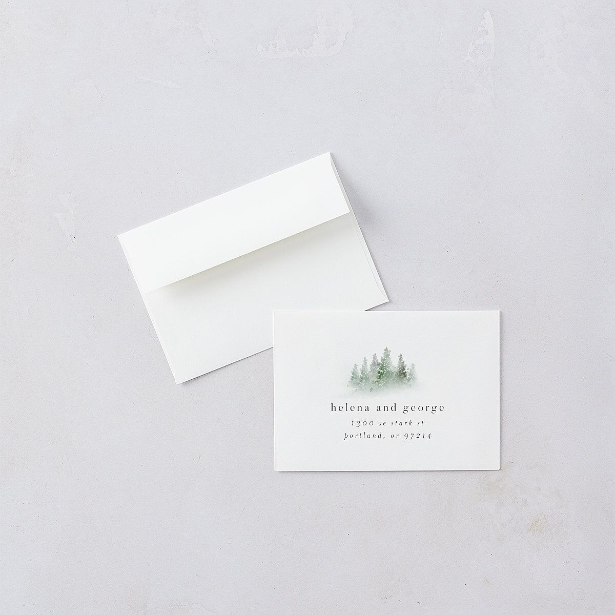Mountain Mist Response Card Envelopes — view 1