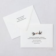 Til Death Tattoos Wedding Invitation Euro Envelopes Midnight White Both Recipient and Return Addresses Luxe Signature